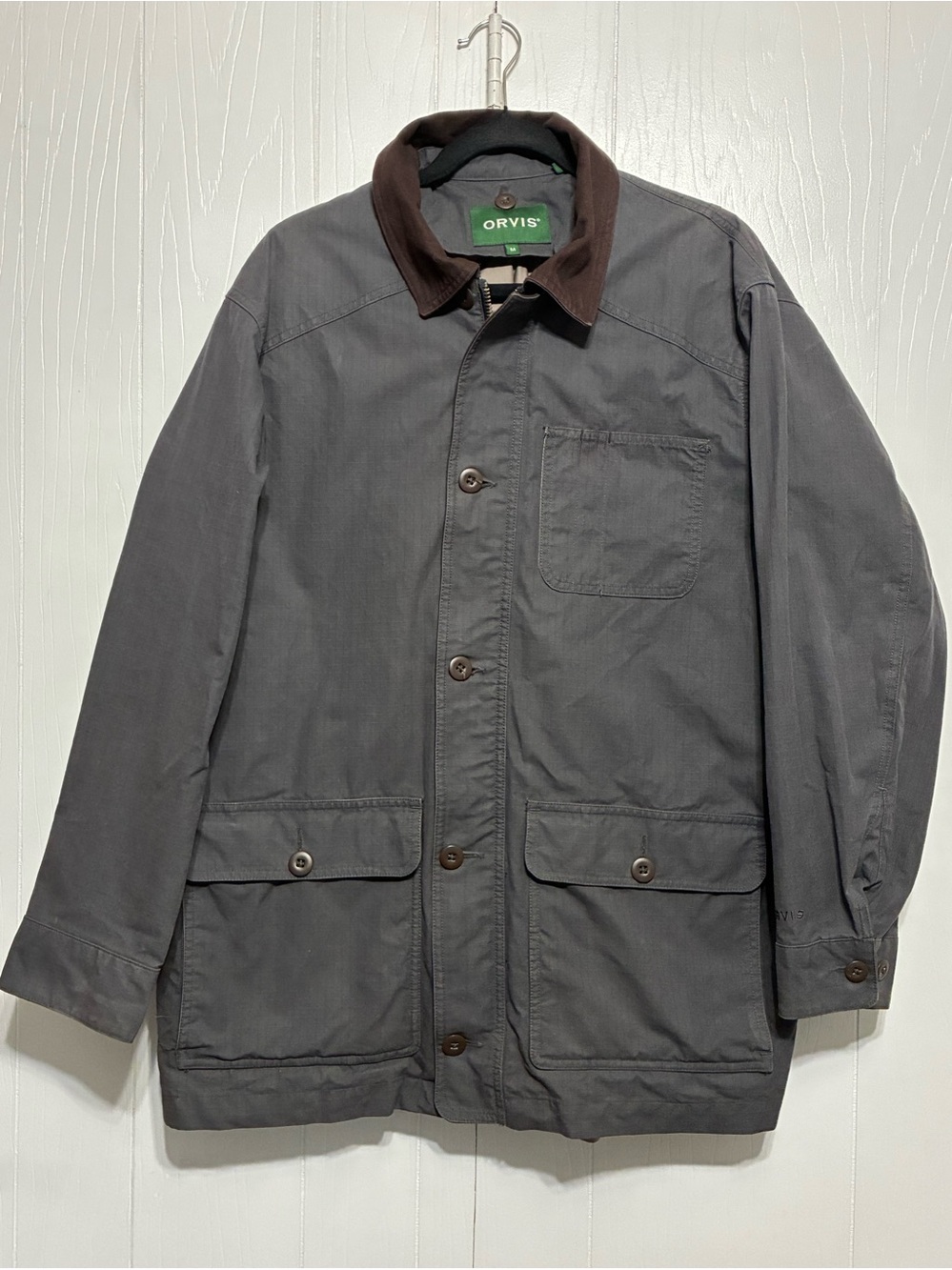 ORVIS Men's Dark Grey HALLEY STEVENSONS OF SCOTLAND Barn Field Coat Size Medium